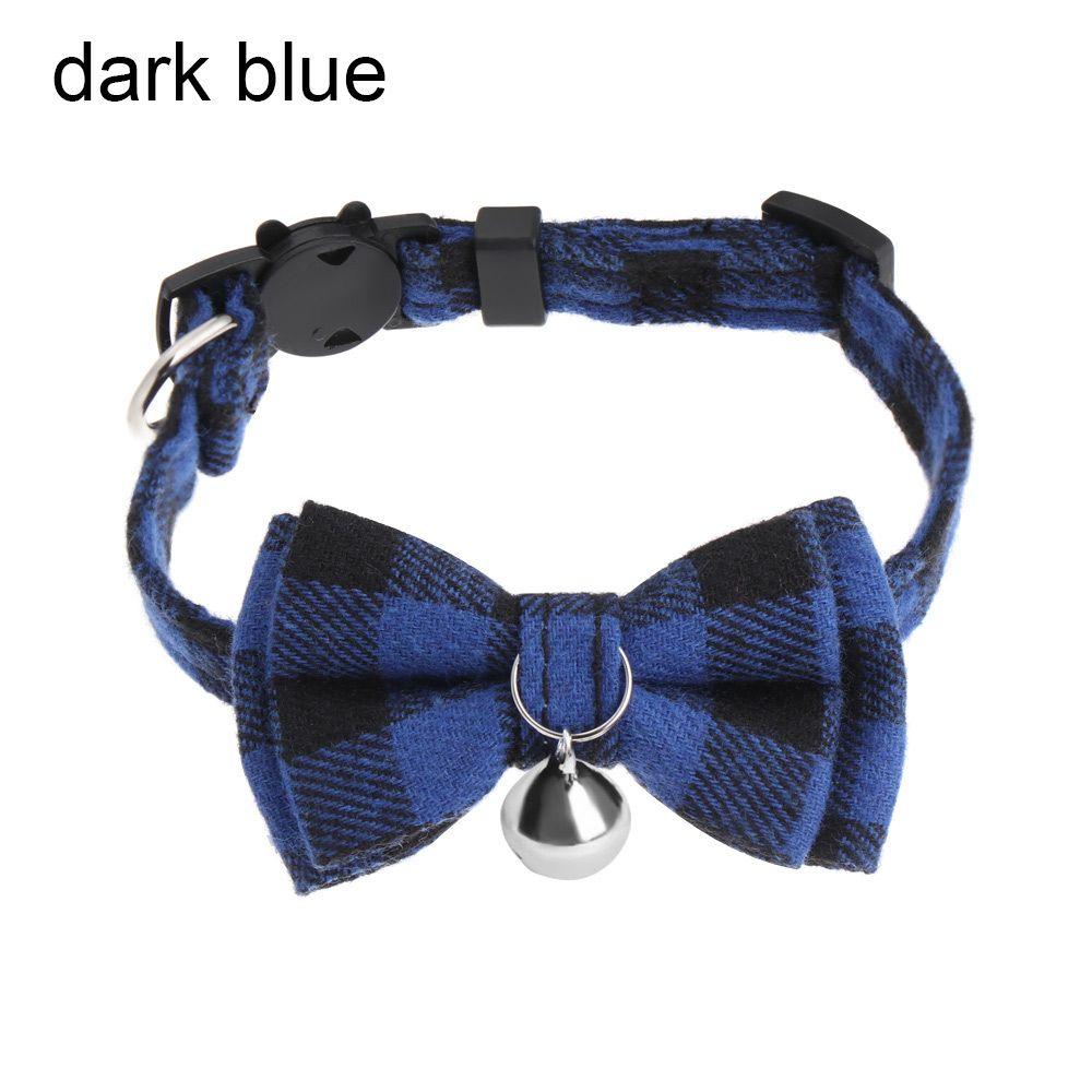 Cat Buckle with Bell Grid Collar Cats Collar Pet Supplies Puppy Collar Kitten Collar