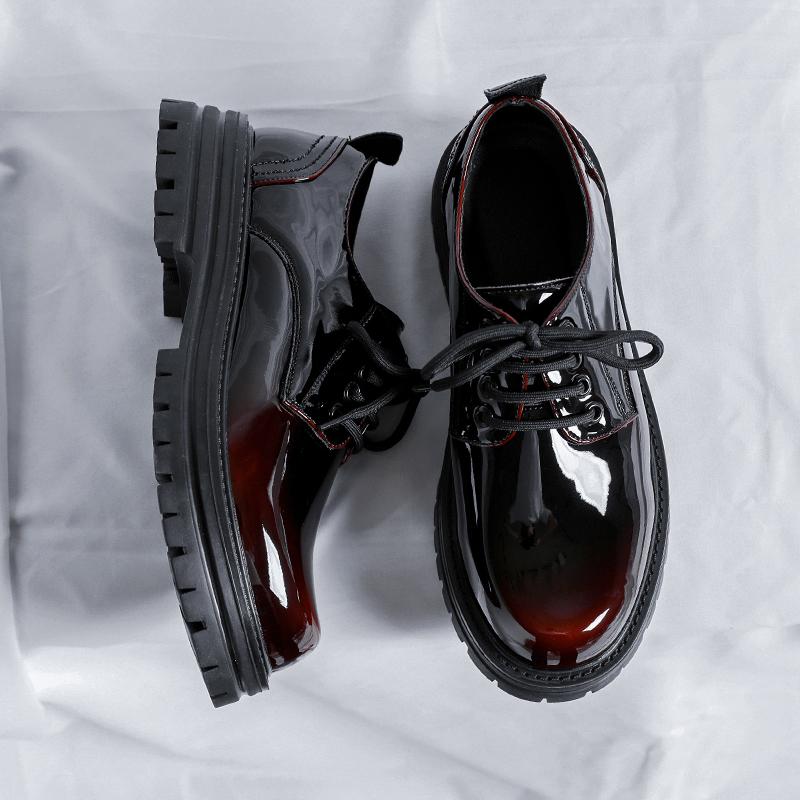 Мужская обувь класса люкс, туфли оксфорды на толстой подошве, удобная повседневная кожаная мужская формальная обувь, дизайнерская деловая рабочая обувь