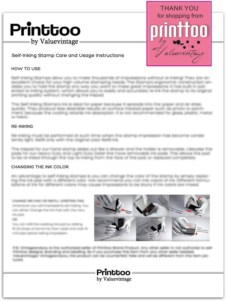 Shiny Date Stamp Self Inking With Received By Text Ofiice Stationery Rubber Stamper