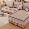 Rattan Sofa Cushion Summer Ice Silk Cooling Seat Cushion Non Slip Hardwood Skin Chaise Lounge Sofa Cover Perfect Protector For Home Furniture