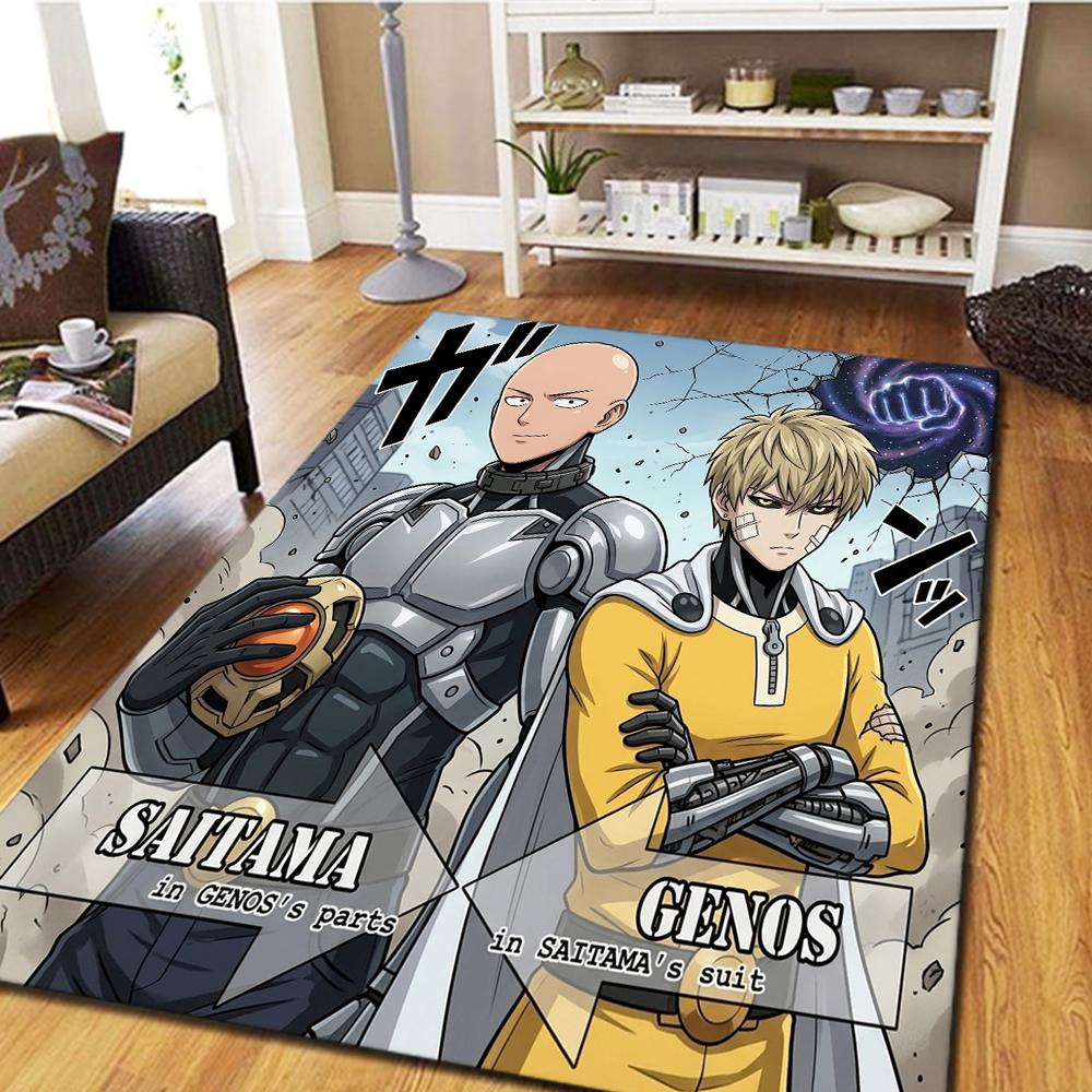 Ковер для гостиной и ковер для спальни One-Punch Man, Декор для дома, Круглый коврик из фильма и Игровой напольный коврик -HE44