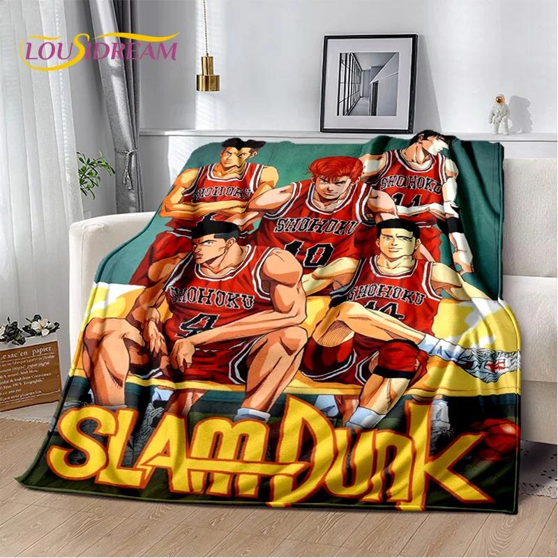 2026 New Cartoon Slam Dunk Anime Basketball Soft Blanket,Soft Throw Blanket for Home Bedroom Bed Sofa Picnic Travel Child Gift