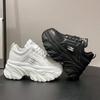 Sneakers Women Platform Light Beige Shoes Plus Size 35-42 Casual Chunky Black Sneakers Woman Trendy Vulcanized Shoes Zapatillas