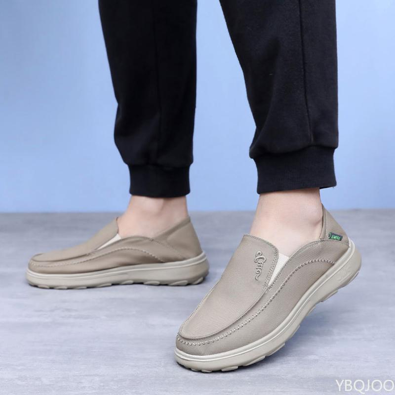 Модная мужская парусиновая обувь на толстой подошве, дышащая, удобная, на плоской подошве, повседневные лоферы, zapatos de hombre