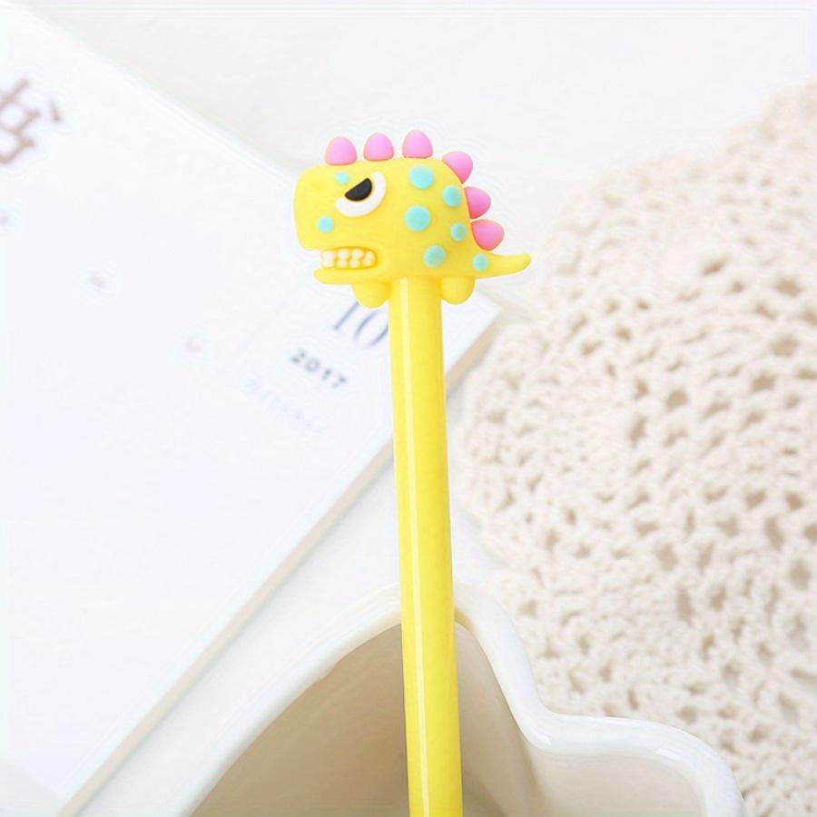 10pcs 0.5mm Cute Pen Creative Dinosaur Shape Gel Pen Cartoon Tyrannosaurus Water-based Signature Pen Learning Office Stationery
