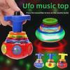 Colorful Flashing UFO Gyroscope Toy with Music for Kids