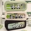 Aesthetic Large Capacity Pencil Bag Panda Stationery Storage Bag Transparent Pencil Bag Kids Gift