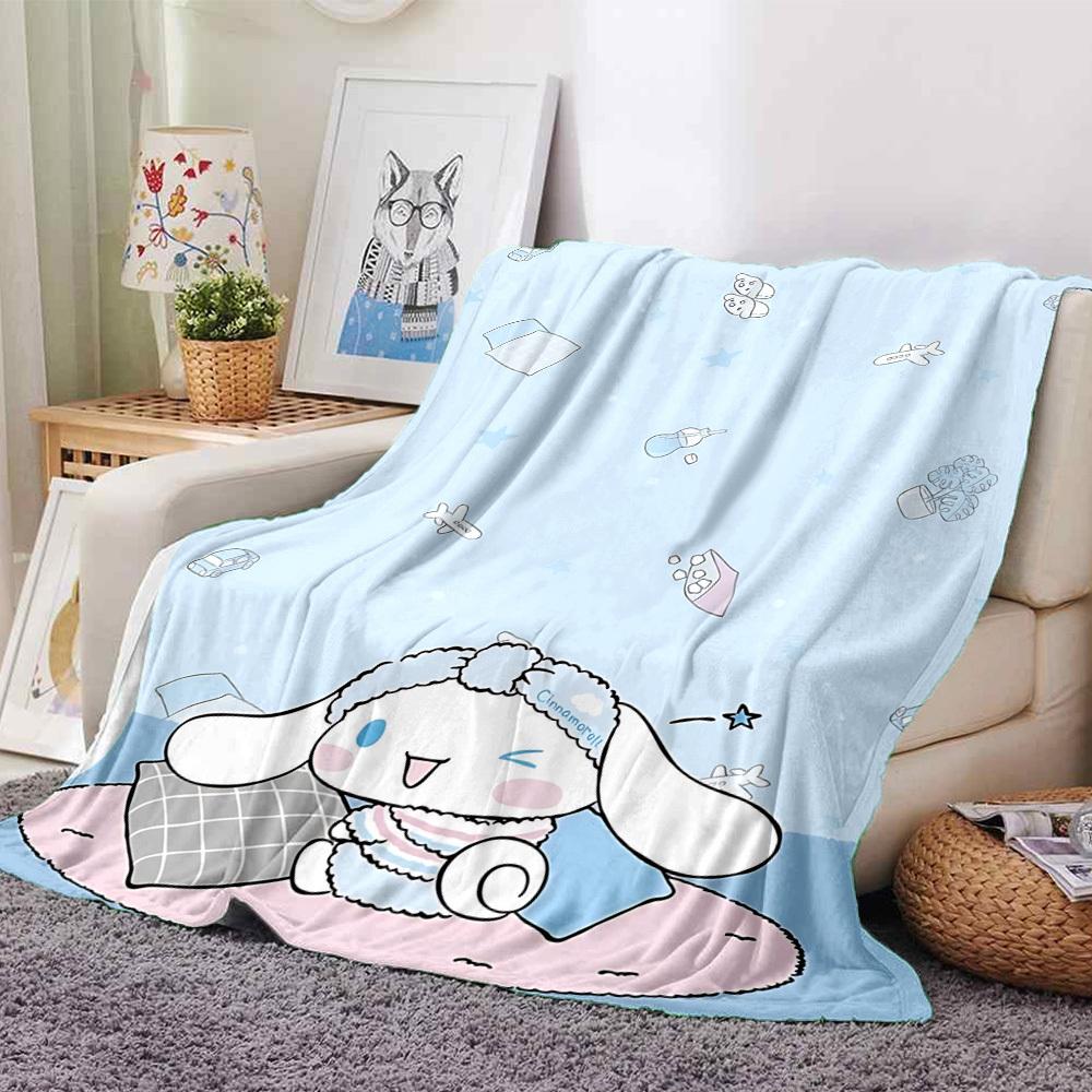 1 шт. Плед CINNAMOROLL Легкий фланелевый плед для дивана, кровати, путешествий, кемпинга, гостиной, офиса, дивана, кресла