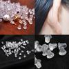 100pcs/Pack Soft Silicone Transparent Ear Plugs Durable Reusable  Anti-off Ear Plug Jewelry Accessories