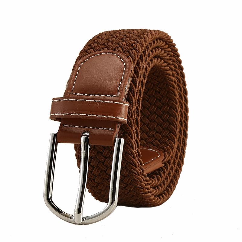 Унисекс эластичный плетеный ремень из холста для студентов и молодежи