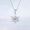 0,5 карат D цвет VVS1 муассанит снежинка форма кулон ожерелье из стерлингового серебра 925 пробы О-цепочка модные украшения для женщин