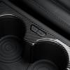 For Hyundai Kona SX2 2024-2026 Carbon Fiber Style Central Control Front Row Water Cup Cover Interior Parts LHD