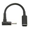USB Type C Female To 3.0x1.0mm DC Male Adapter Short Cable 100W Dual PD EMARK Chip Laptop Charging