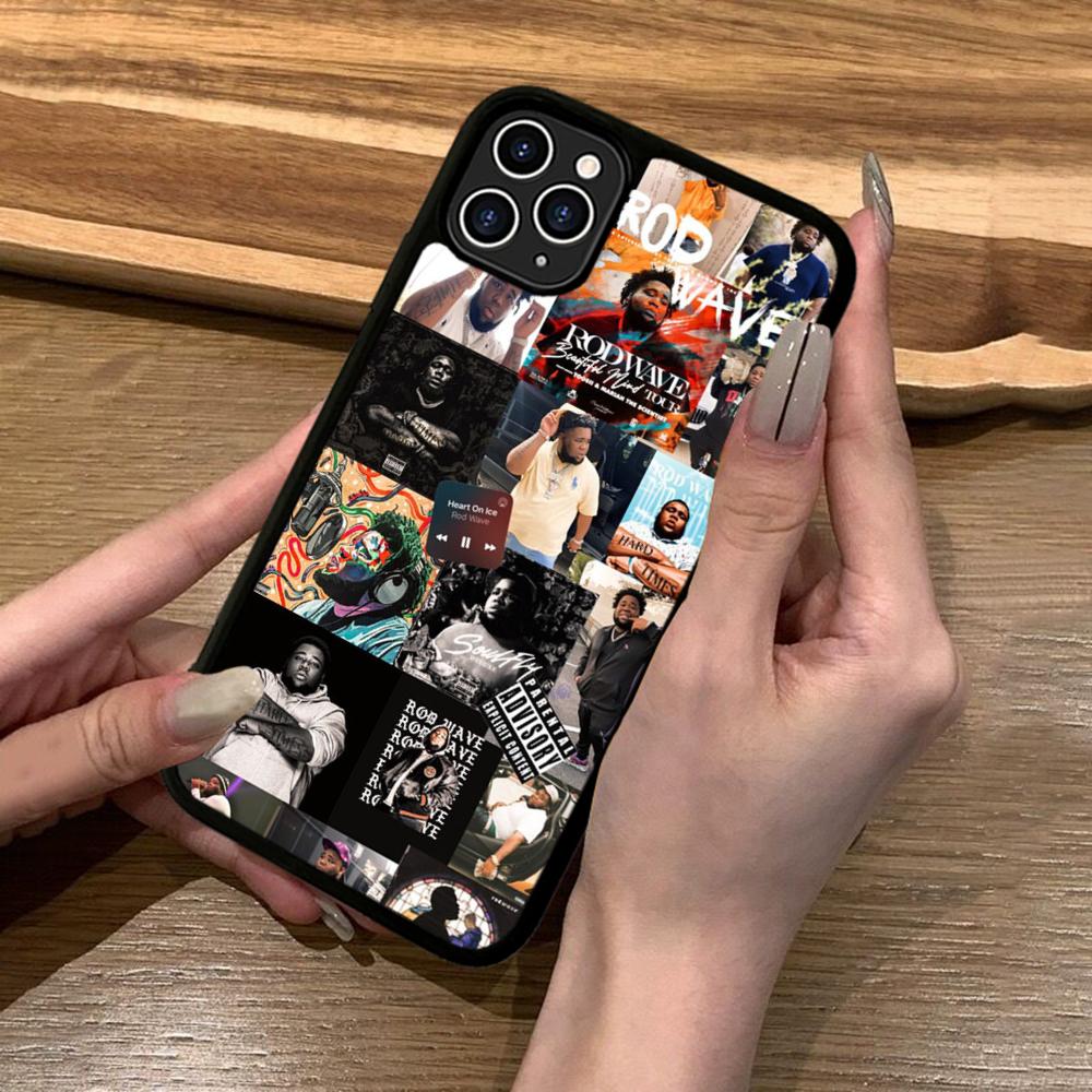 Чехол для телефона Rod Wave Rapper Cool Man Силиконовый PC+TPU Для Для IPhone 11 12 13 14 15 16 Plus Pro Max Обложка