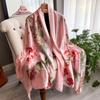 Latest Spring High Quality Soft Silk Scarf Women Ladies Elegant Print Scarf Fashion Shawl Beach Sun Protection Designer Scarf