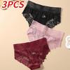 Women Sexy Lace Panties Comfortable Breathable Briefs with High Waist and Wide Belt