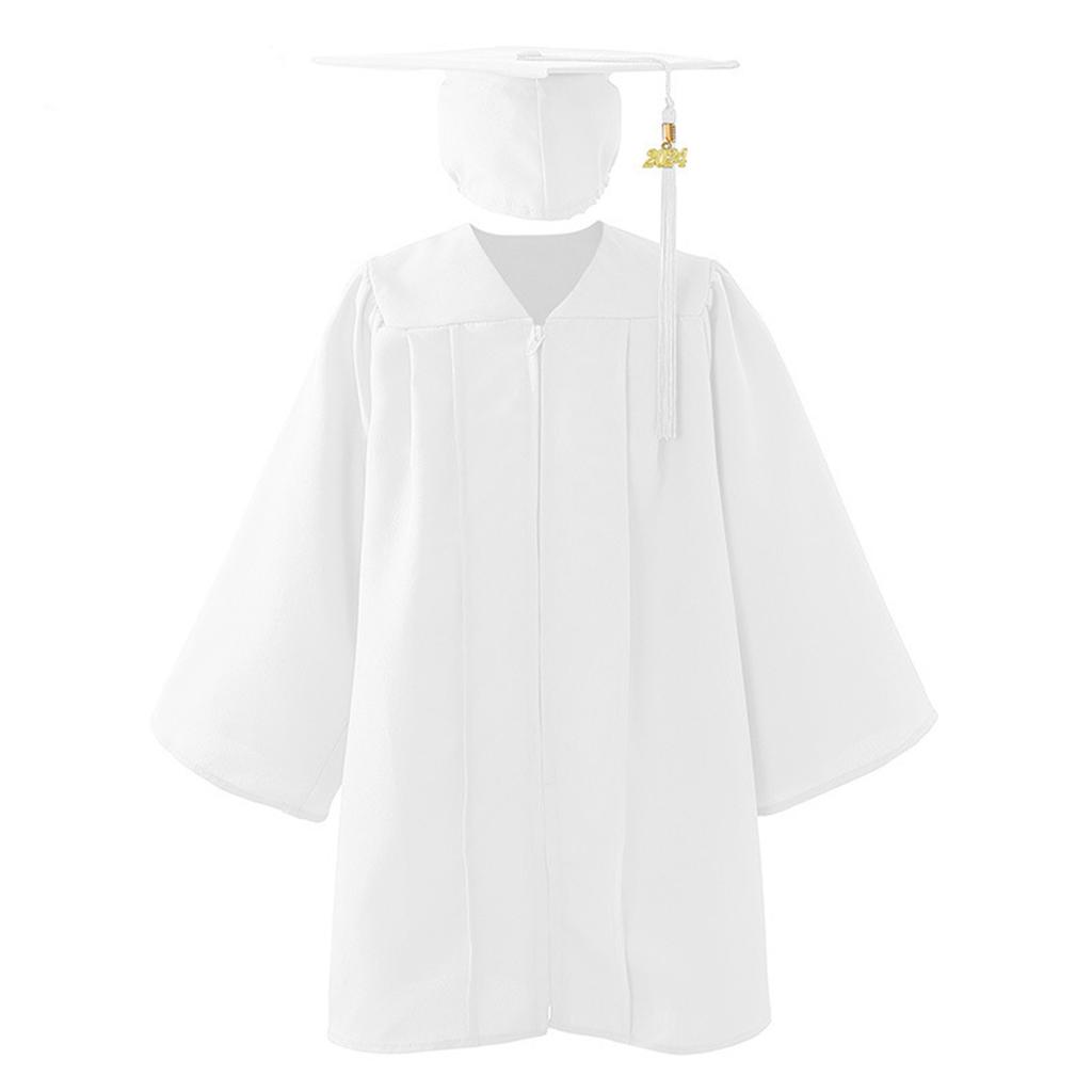 Детский однотонный комплект мантии бакалавра, платье для выступлений, выпускное платье