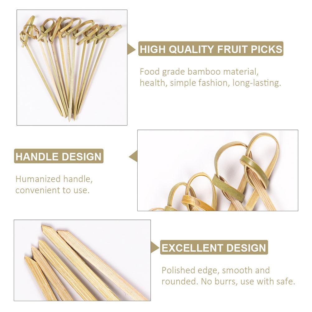 200 Pcs Cocktail Sign Food Picks Appetizer Stick Fine Sushi Sticks Bamboo Drink