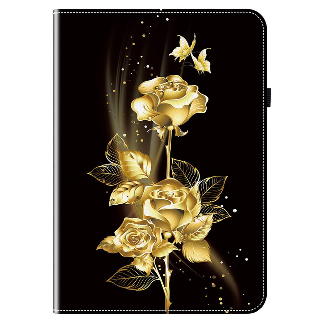 Для Honor Pad X8a Кожаный чехол с принтом, подставка, чехол для планшета с отделениями для карт