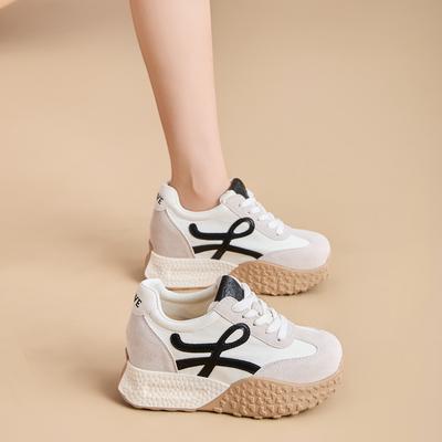 8707 толстая подошва с внутренней высотой немецкая тренировочная обувь Forrest Gump папины кроссовки женские 2025 весна и лето новая обувь на платформе спортивная и повседневная