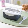Cartoon Lunch Box Mug Set Portable Plastic Bento Box with Fork Kid's Lunch Box Food Storage Container Food Holder