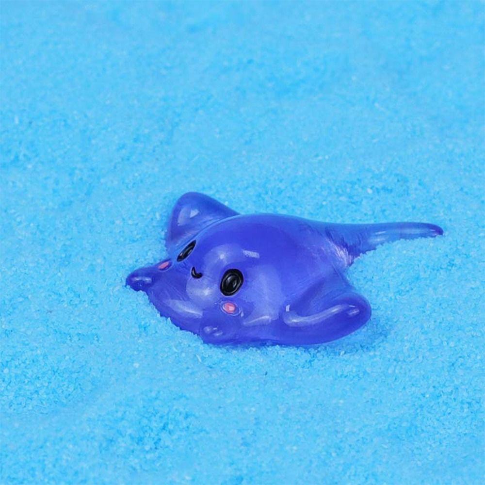 Cartoon Ocean Animal Miniature Figurines Cute Mini Ocean Animal Statue Desk Accessories