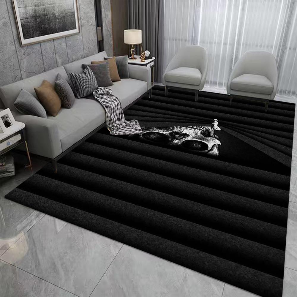 1 шт. Яркий 3D ковер с иллюзией скелета, фланелевый, мягкий, нескользящий, противоусталостный, с красочным клетчатым узором, коврик для пола