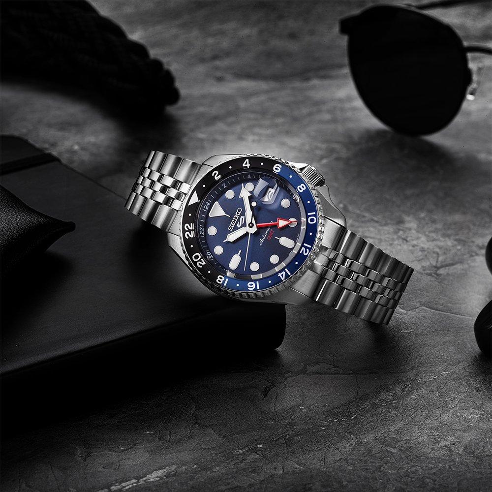 Seiko 5 Sports SSK003K1 Blueberry GMT SKX Automatic мужские часы