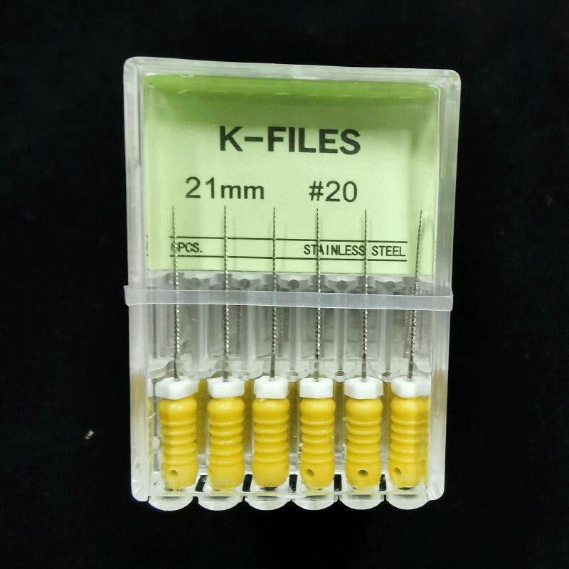 5 коробок стоматологических инструментов, эндодонтические инструменты для корневых каналов, H-файл, 21 мм, K, 21 мм, эндодонтические инструменты из нержавеющей стали, стоматологическая стоматология, одонтология