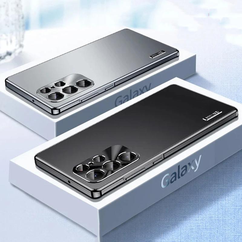 Luxury Metal Magnetic Camera Protective Case for Samsung Galaxy S25 S24 S23 Ultra S22 Plus S21 Aluminium Alloy Phone Shell Cover