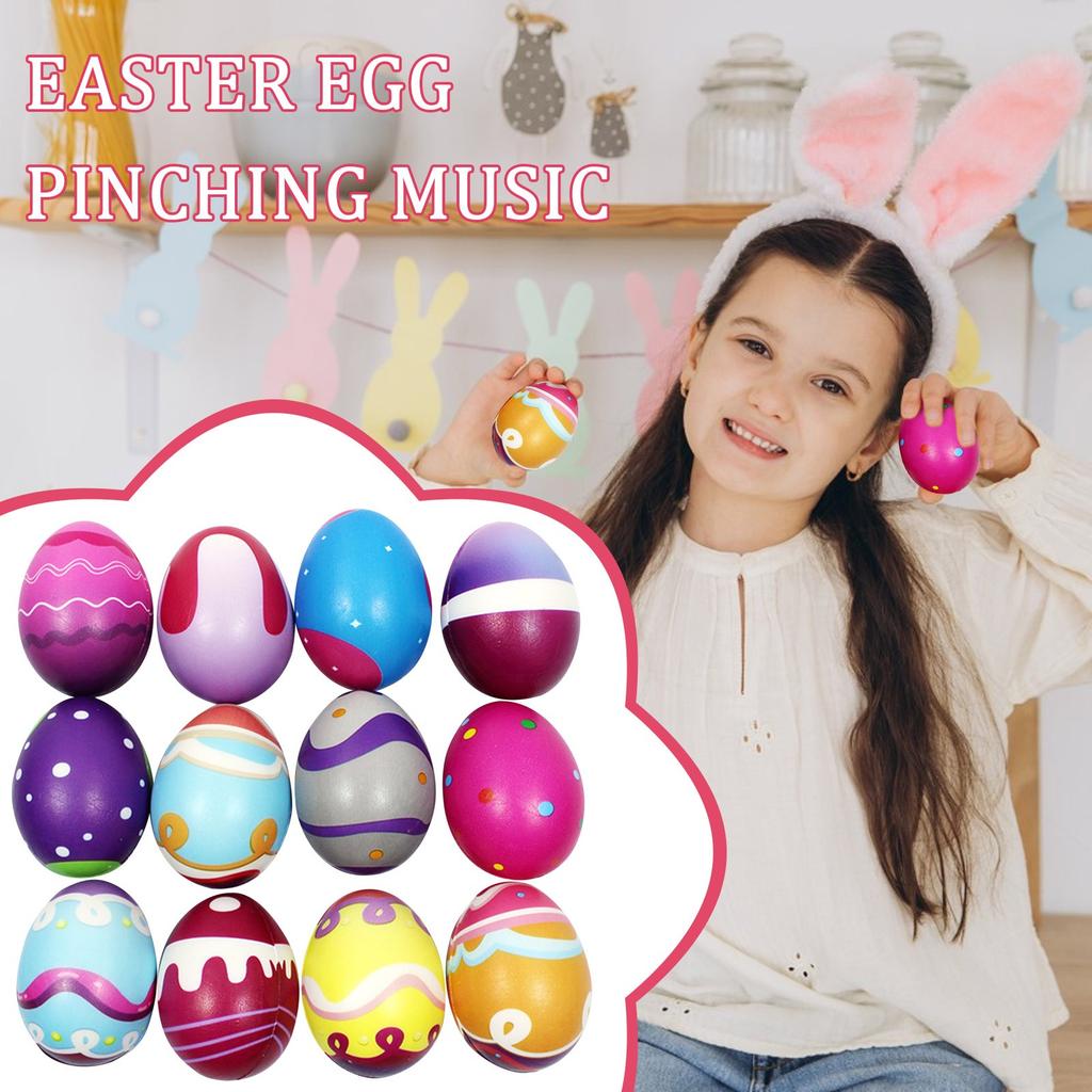 12 шт. пасхальных яиц, пасхальные яйца декомпрессионные игрушки пасхальные украшения для мальчиков и девочек пасхальная корзина наполнитель для вечеринок подарки пасхальные яйца охота