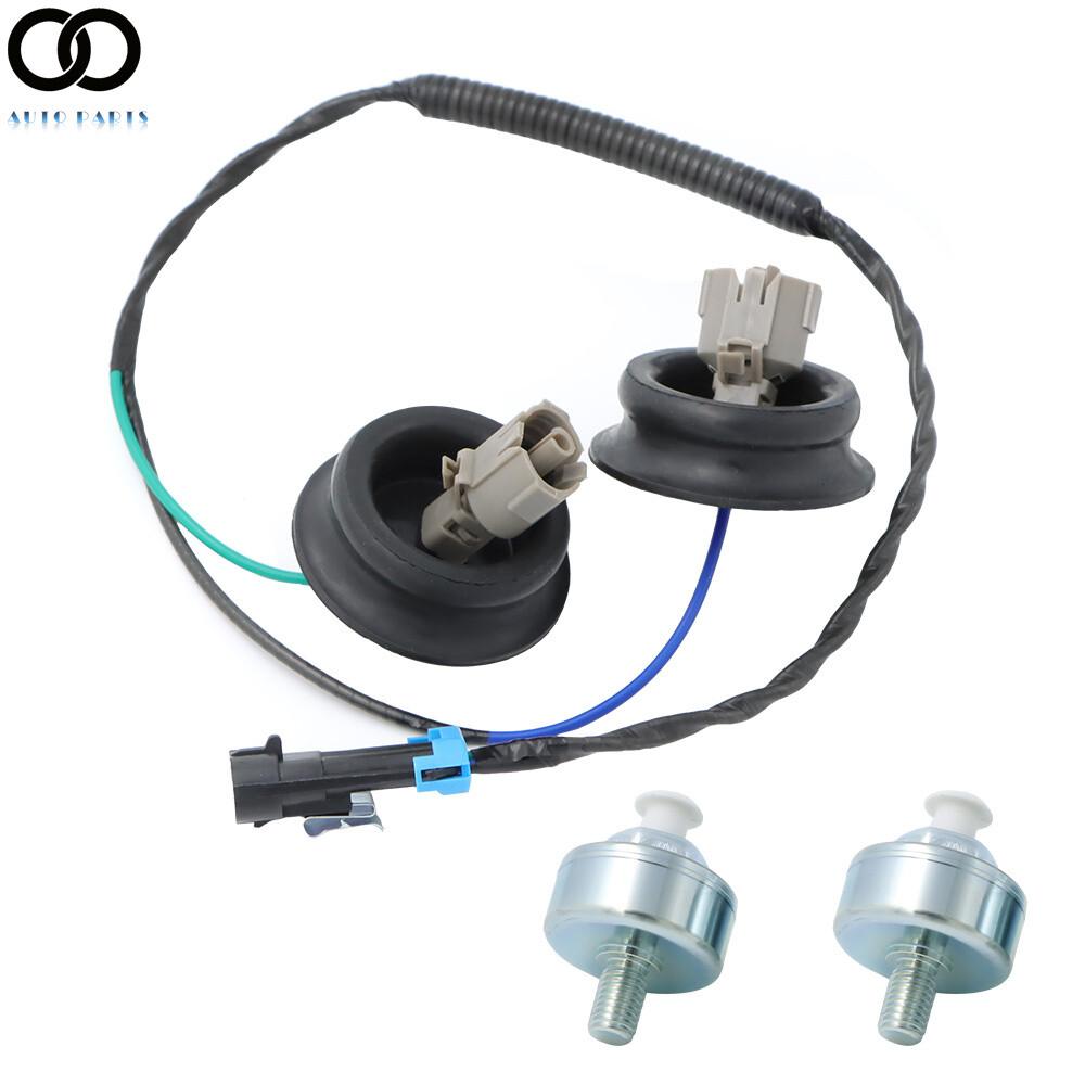 2× Knock Sensor w/ Harness Pair Kit For Chevy Silverado 1500 GMC Sierra Hummer