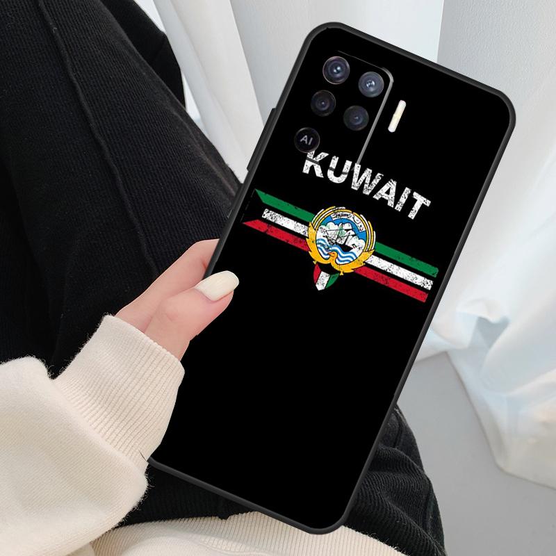 Kuwait Flag Case For Oppo A54 A74 A94 A18 A57 A17 A77 A38 A58 A78 A98 A80 A60 A40 A96 A76 A16 A15 A5 Pro