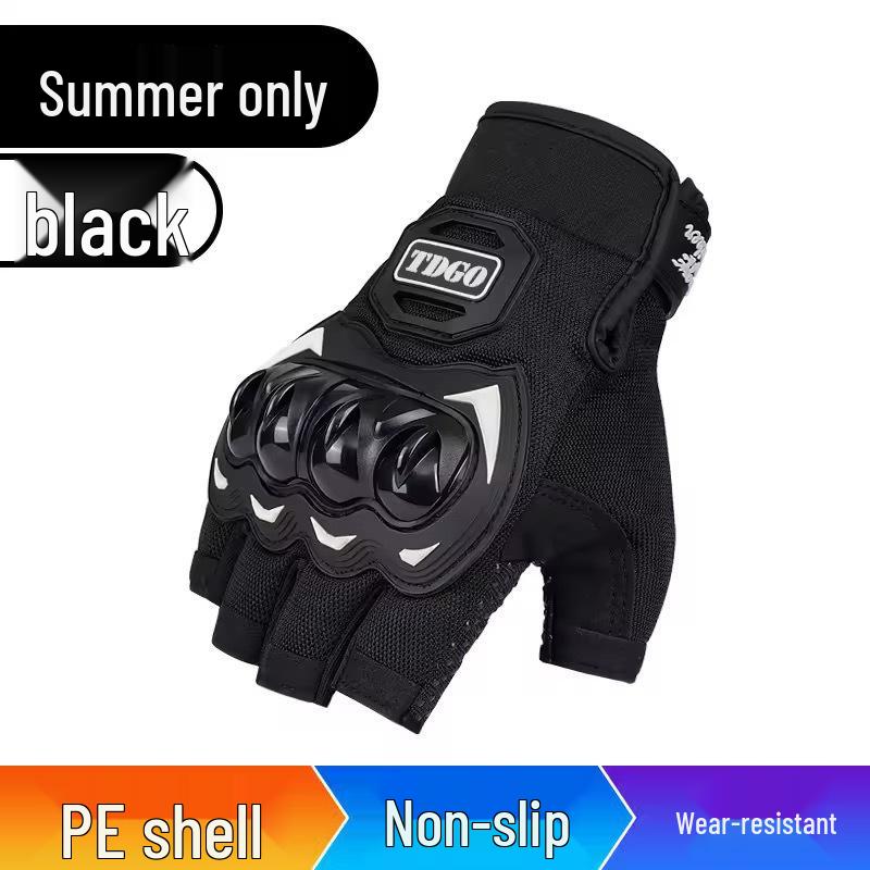 Дышащие мотоциклетные перчатки: Половина и полные пальцы, защита от падений, защита от солнца для летней езды