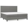 3141642 vidaXL Divan Bed with Mattress Dark Grey 200x200cm Fabric