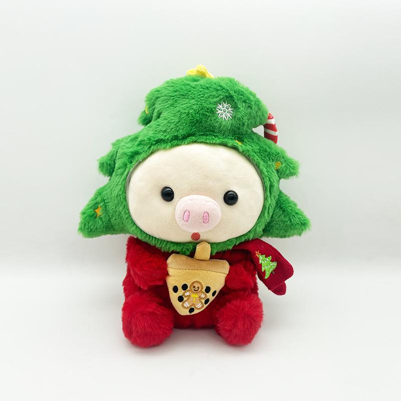 Adorable Christmas Pig Plush Toy Features Festive Santa And Reindeer Designs For Holiday Joy
