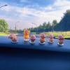 6Pcs Mini Piggy Car Dashboard Toys Dolls Figures Home Car Decoration For Auto Accessories Cartoon Pig Cute Car Ornaments Gifts