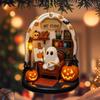 Halloween Ghost Ornament Acrylic Ghost-Themed Reading Cooking Painting Ornament Tree Hanging Decoration for Indoor Home Decor