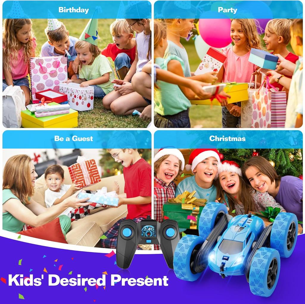 Автомобиль с дистанционным управлением, Радиоуправляемая машинка-игрушка для мальчиков 6-12 лет, Внедорожная радиоуправляемая трюковая машина 4WD, вращающаяся на 360° машина с дистанционным управлением