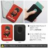 Grand Cinq Monchhichi MagSafe Compatible IC Card Case Magnetic Holds One PU Card Holder for iPhone (Pair) - Attachment, Vertical, Slim, Card, Leather,