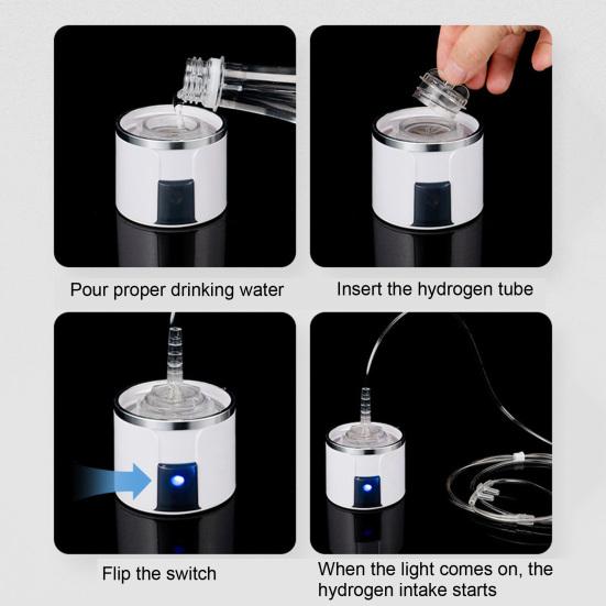 300ML Hydrogen Rich Water Bottle SPE PEM Technology Portable Glass Hydrogen Water Generator Healthy Glass Drinking