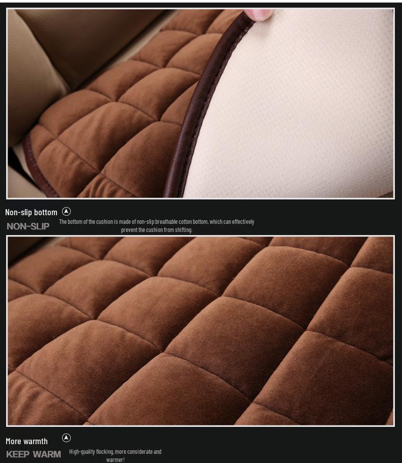 Универсальная нескользящая зимняя подушка для автомобильного сиденья, без завязок, набор из 3 частей, без спинки