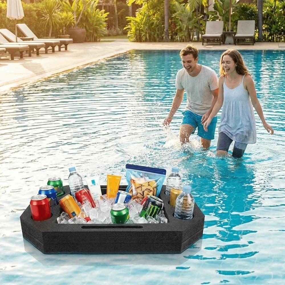 Multi-Hole Floating Drink Rack Multi-Function Drink Floating Tray Cup Holder  Swimming Pool