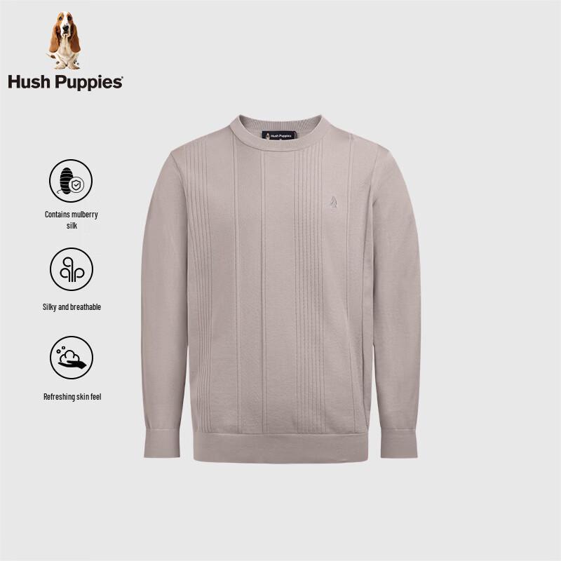 Мужской пуловер Hush Puppies с круглым вырезом из смесовой ткани с шелком