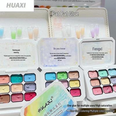 Новый гель Pat Pat: Нейл-арт Девять Сетки Однотонная Роспись Румяна 2024 - Насыщенный Растушеванный Градиент, Не Требуется Смывать