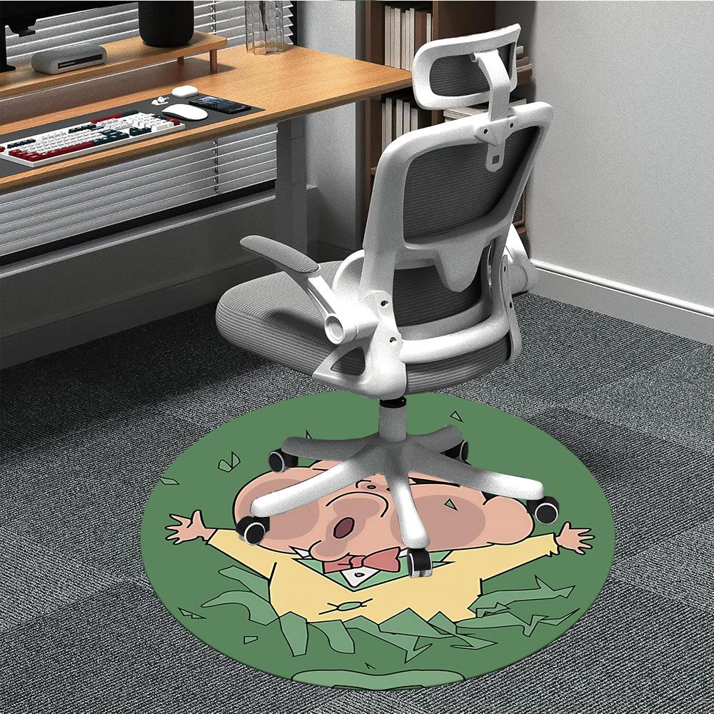 1pc Crayon Shin-chan Office Round Area Rug, Under Office Chairs Bedroom Living Room Home Decor a1022147