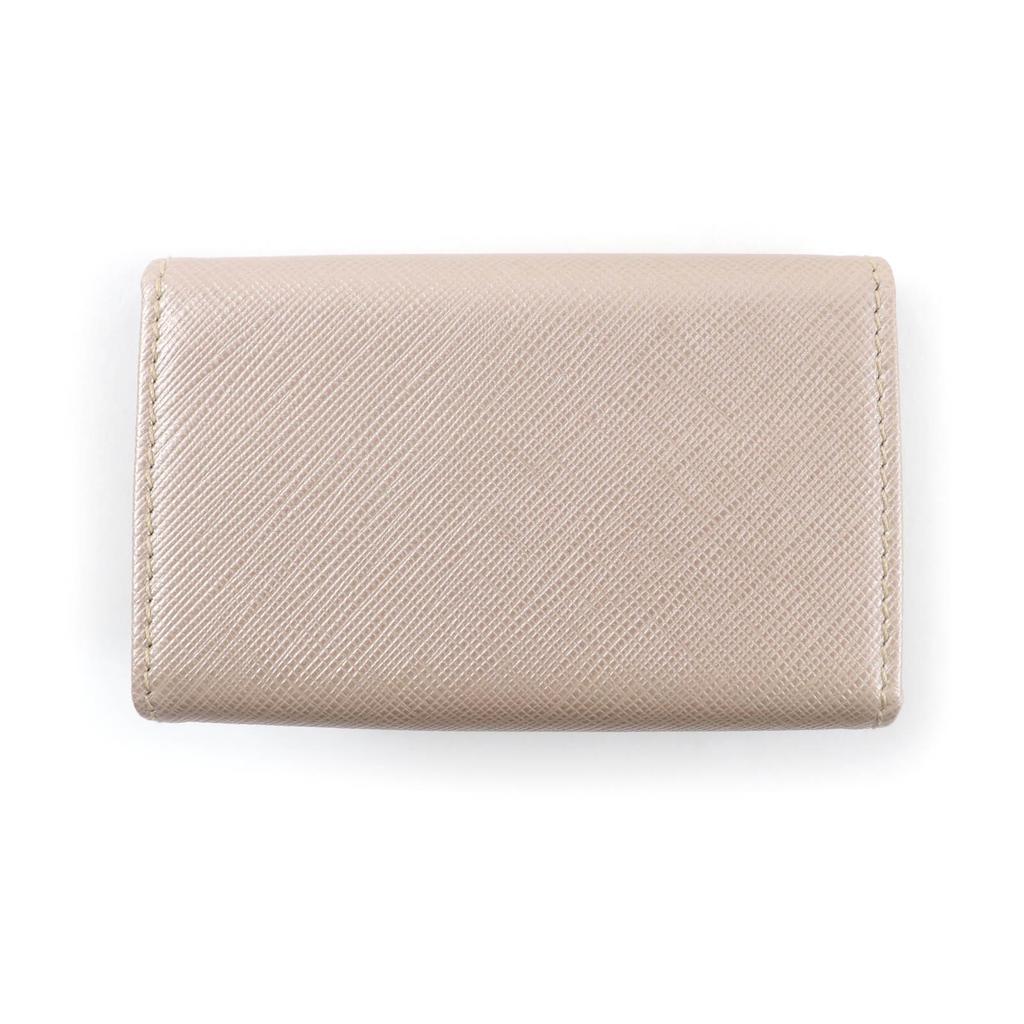 Excellent Salvatore Ferragamo Key holder  Champagne Gold leather Women 224627 Used