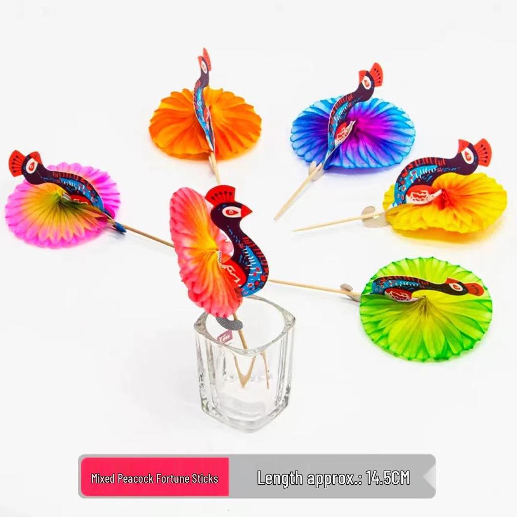 Tropical Cake & Cocktail Decoration Set: Coconut Tree, Umbrella, Insert Cards