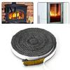 High Temperature Stove Seal Strip 10/12/15MMx2M Fiberglass Fireplace Door Sealing Self-adhesive Wood Tape Replacement Flat Gasket Rope