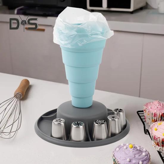 Подставка для кондитерского мешка, пластиковая подставка для кондитерского мешка для украшения торта, органайзер для кондитерских мешков